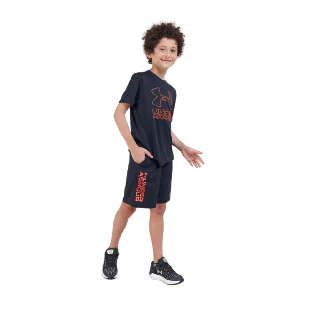 Under Armour Shorts Boys Youth Large Black UA Stunt 3.0 Performance Athletic Gym - Picture 14 of 16